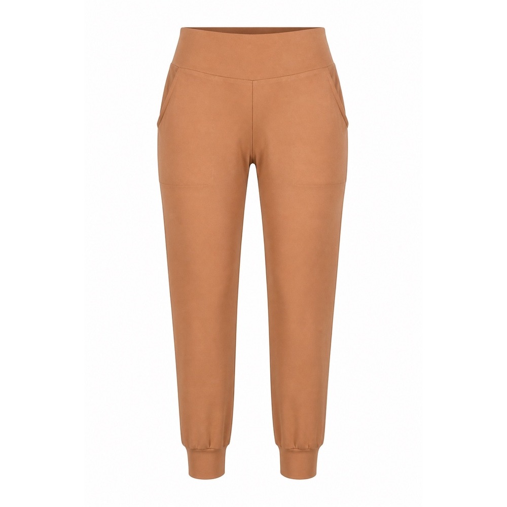 Chelsea DeBoer Lily & Lottie Brown High Waisted Jogger Pants Large NWT